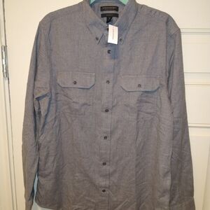 NWT Banana Republic Organic Cotton Long Sleeve Button Down Shirt Men's Med
